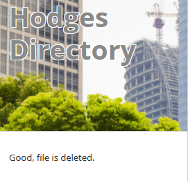 Step 5 Hodges-Directory Removal