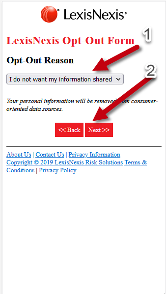 Step 5 LexisNexis Removal