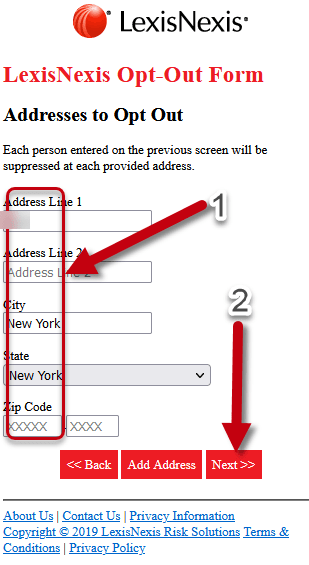 Step 7 LexisNexis Removal