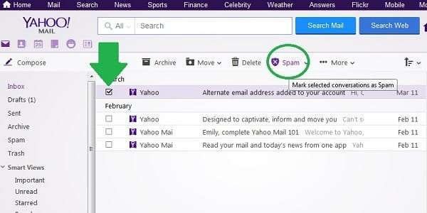 yahoo-mark-message-as-spam